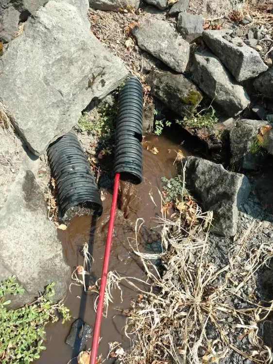 Slide of NW Sewer & drain