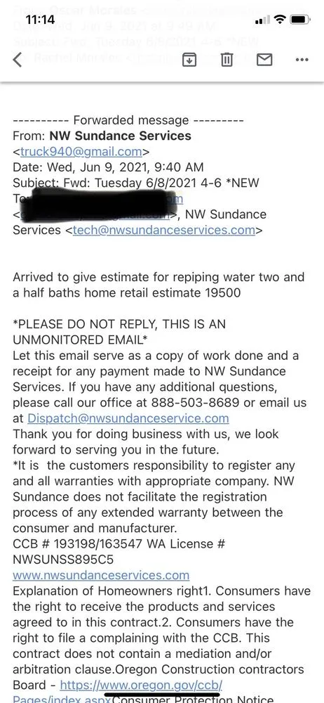 Slide of NW Sundance Services