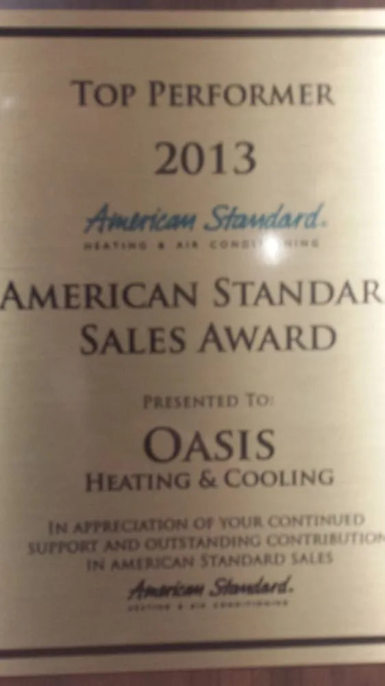 Slide of Oasis Heating & Cooling