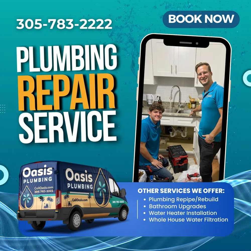 Reliable drain cleaning experts serving North Miami, FL - Oasis Plumbing