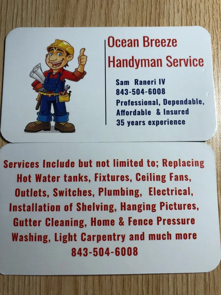 Slide of Ocean Breeze Handyman Service