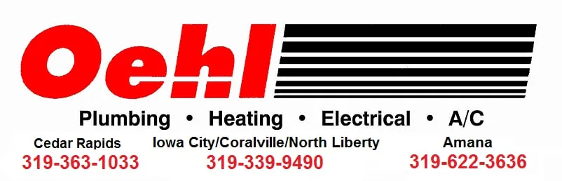 Top-rated pipe repair in Coralville, IA by Oehl Plumbing, Heating, Electric & Air Conditioning