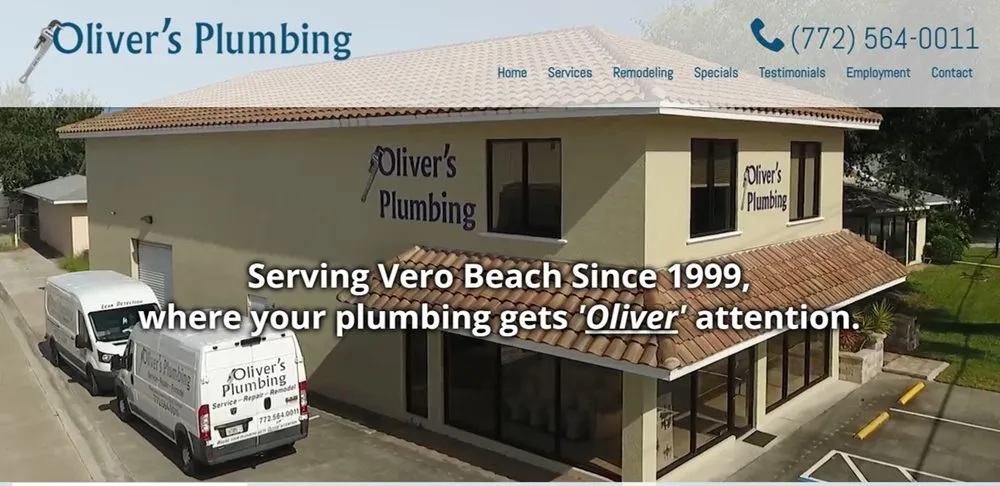 Slide of Oliver's Plumbing
