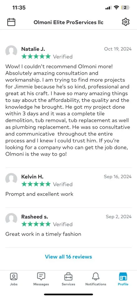 Slide of Olmoni Elite Pro Services