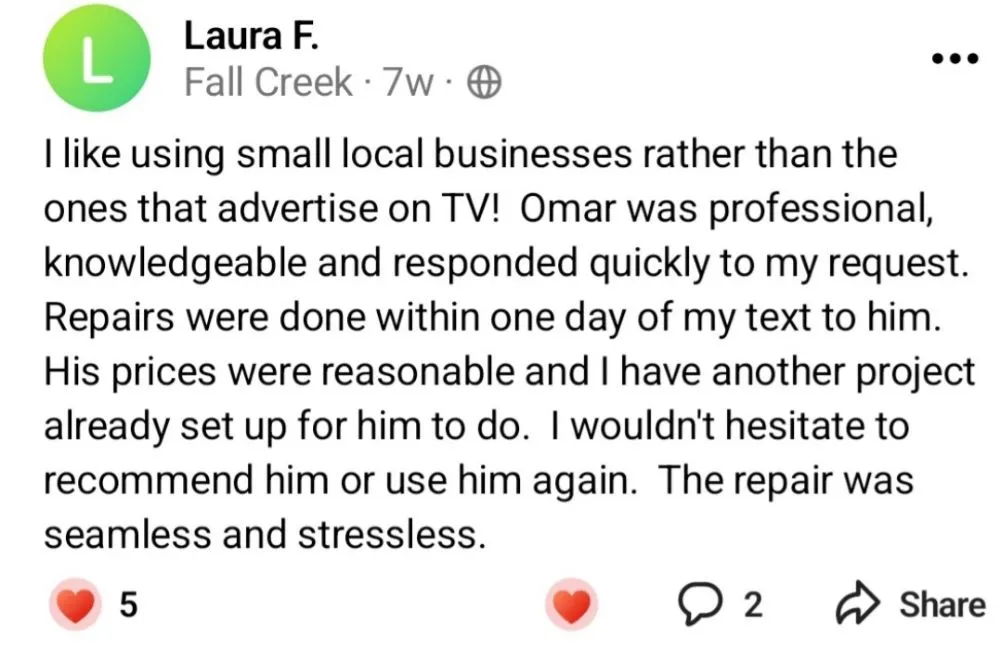 Slide of Omar's Home Repairs