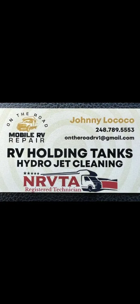 Slide of On The Road RV Tank Cleaning