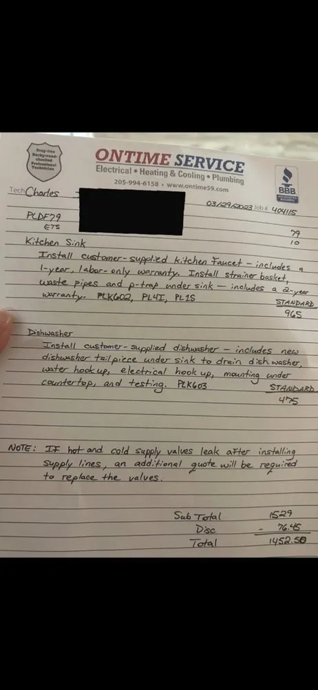 Slide of OnTime Service