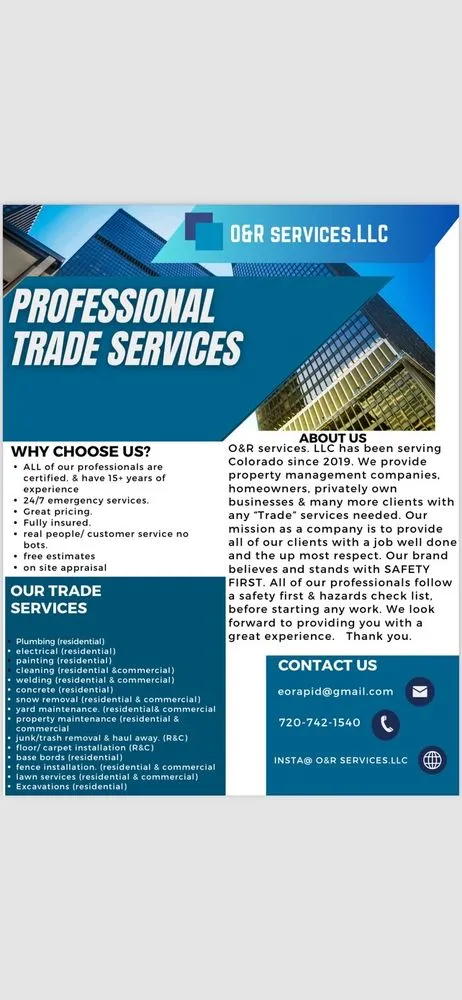 Slide of O&R services