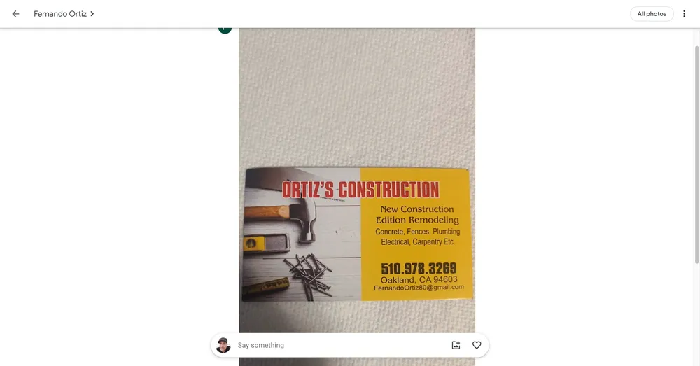Slide of Ortiz's Contruction