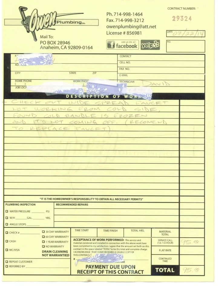 Slide of Owen Plumbing