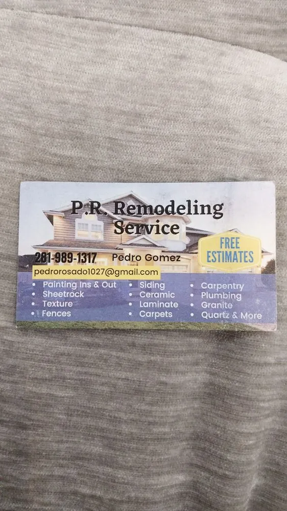 Slide of P R Remodeling Service