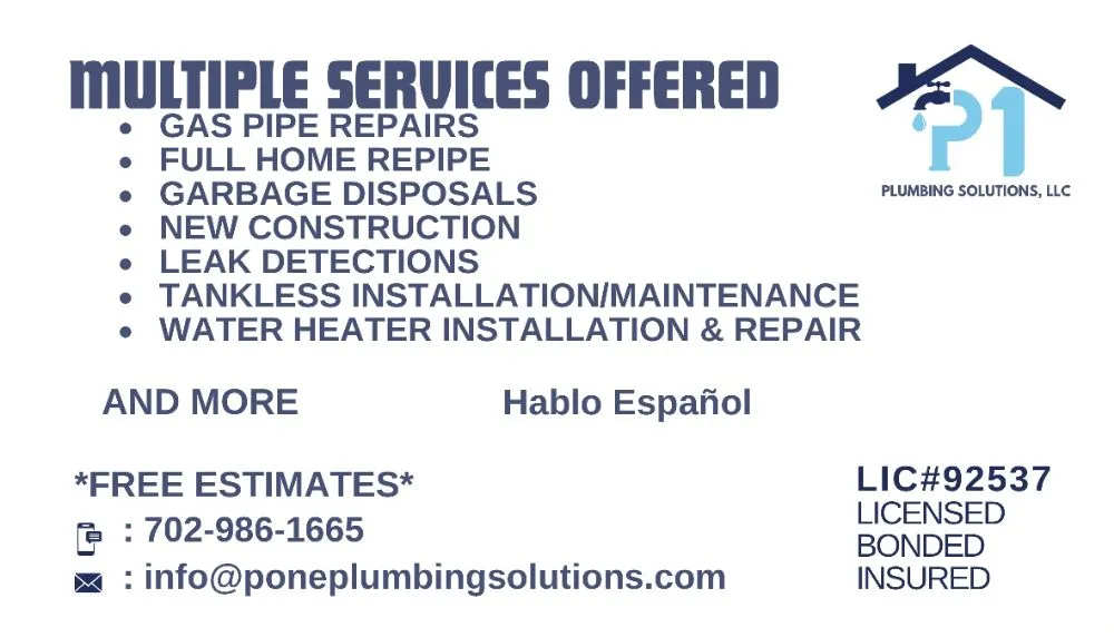 Slide of P1 Plumbing Solutions