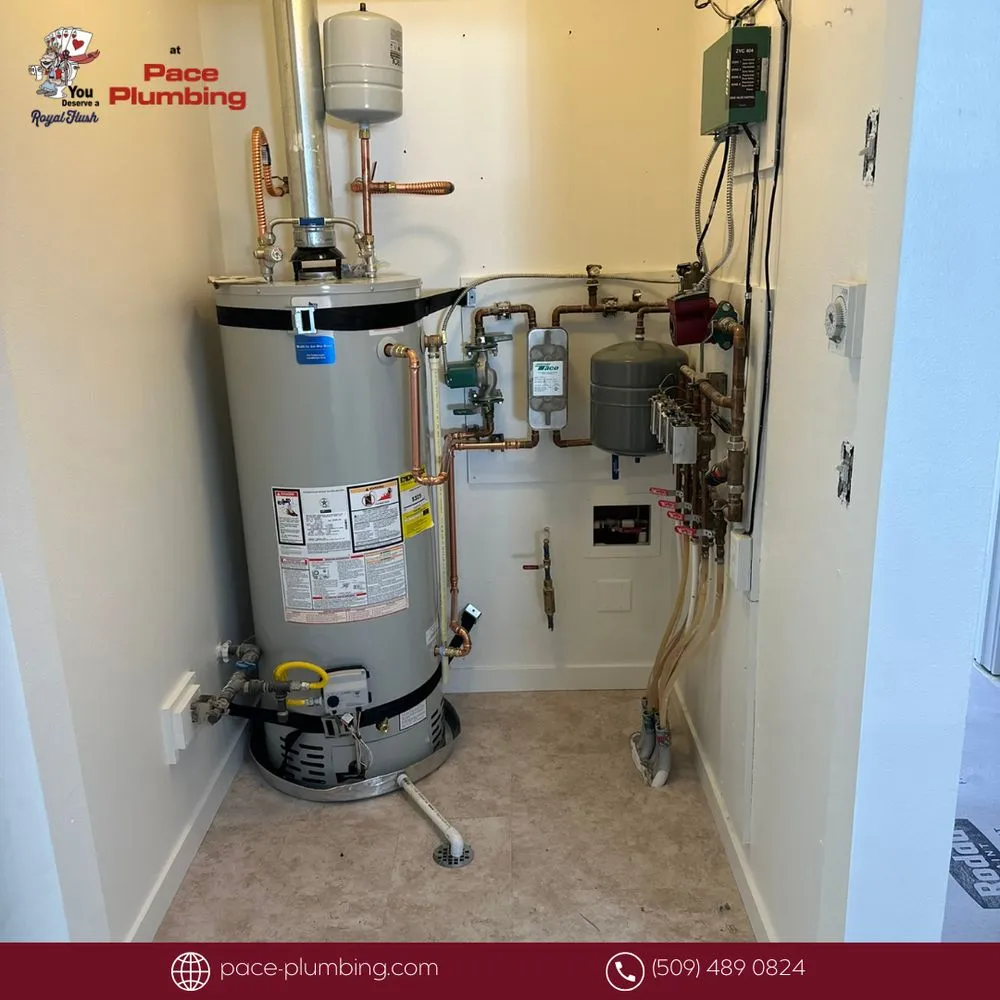 Trusted water heater service for homes in Spokane, WA by Pace Plumbing, Heating & AC