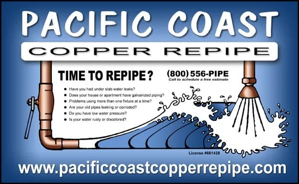 Slide of Pacific Coast Copper Repipe