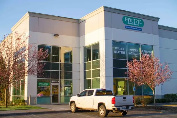 Pacific Green Room - Lacey Logo