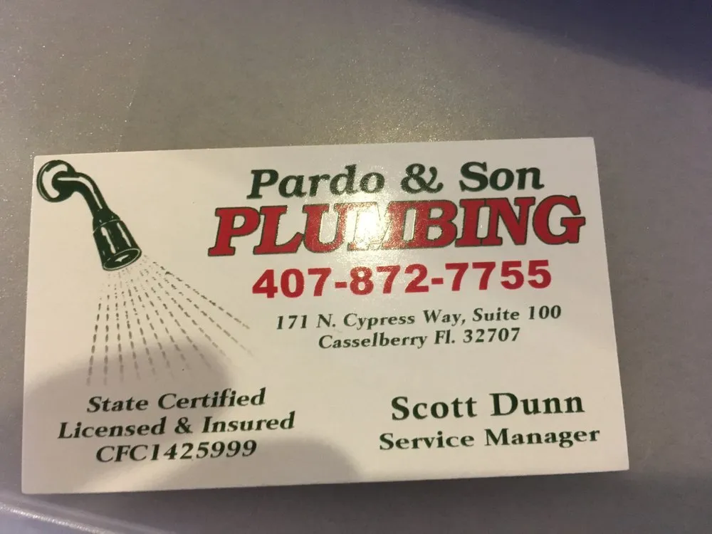 Slide of Pardo & Son Plumbing