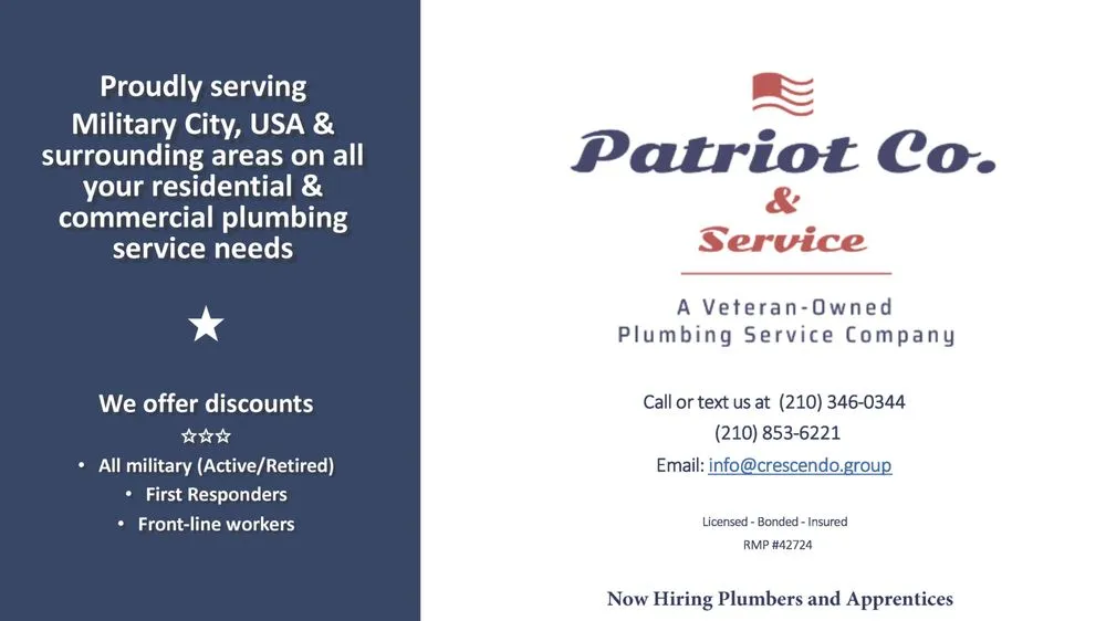 Slide of Patriot & Company Plumbing Service