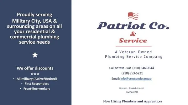 Patriot & Company Plumbing Service Logo
