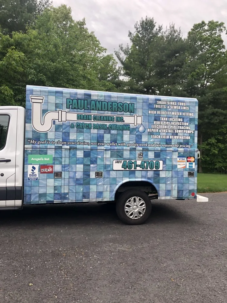 Slide of Paul Anderson Drain Cleaning