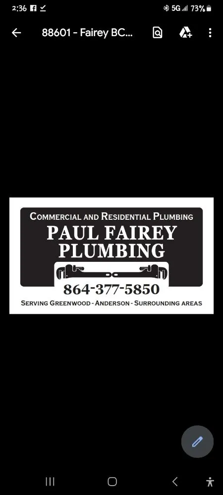 Slide of Paul Fairey Plumbing