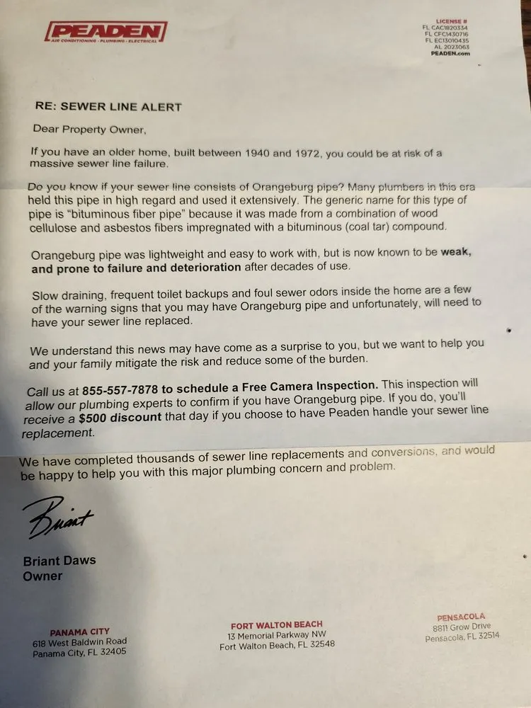 Slide of Peaden Air Conditioning, Plumbing & Electrical