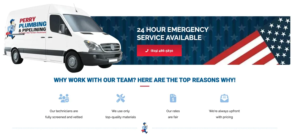 Slide of Perry Plumbing & Pipelining