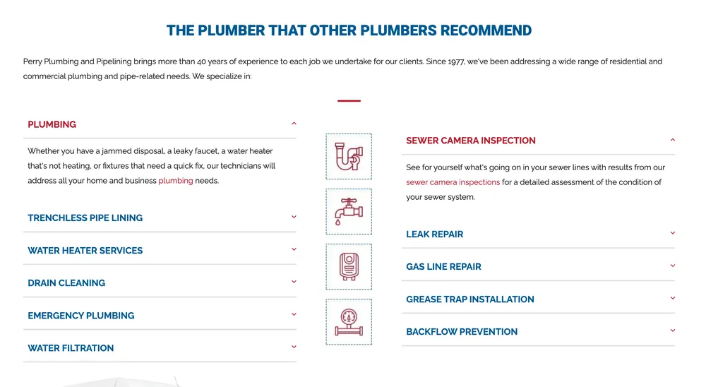 Slide of Perry Plumbing & Pipelining