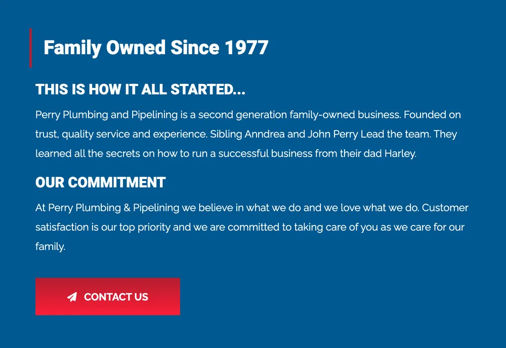 Slide of Perry Plumbing & Pipelining