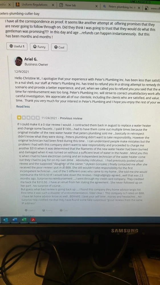 Slide of Peters Plumbing Cape Coral