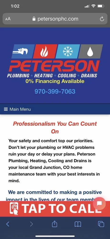 Affordable leak detection for homes in Grand Junction, CO by Peterson Plumbing, Heating, Cooling & Drain