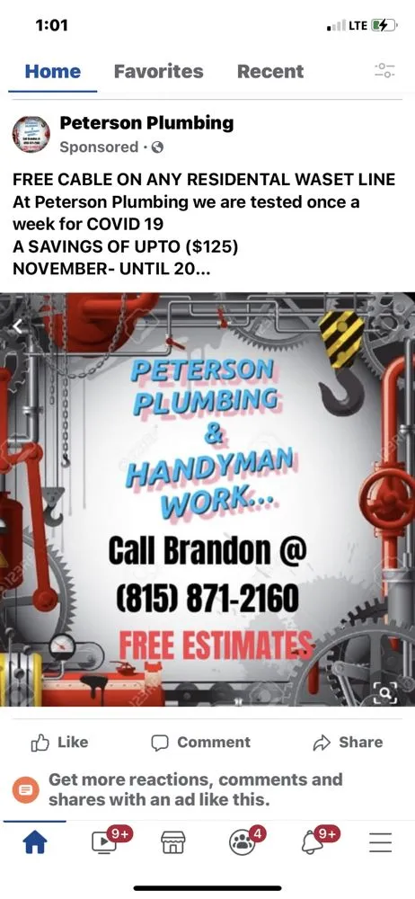 Slide of Peterson Plumbing