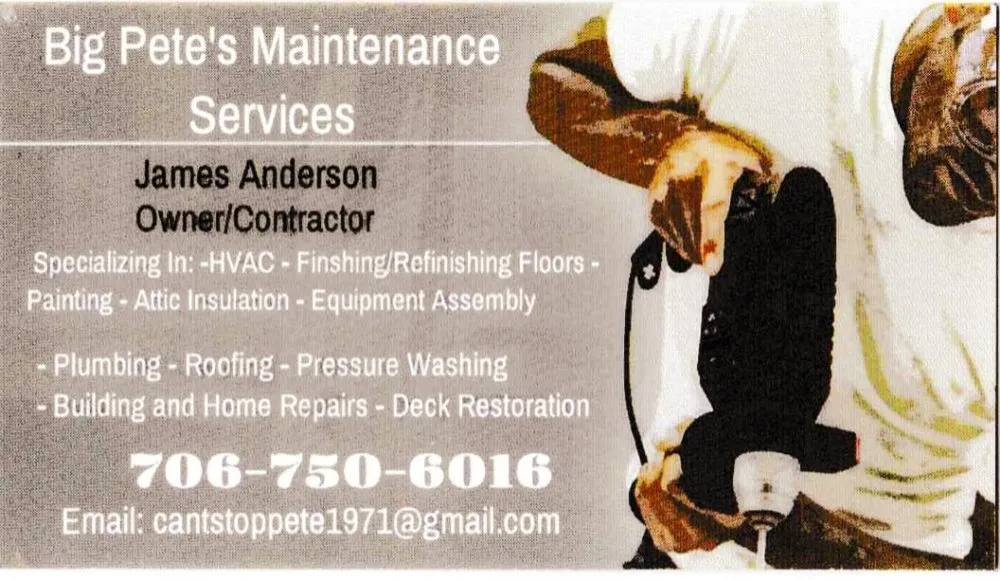 Slide of Pete's Maintenance Service