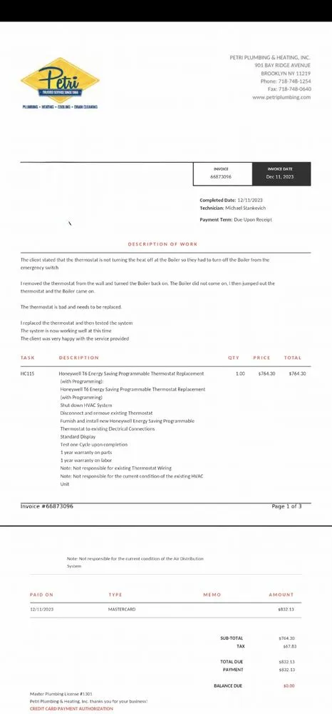 Emergency drain cleaning for homes in Brooklyn, NY by Petri Plumbing, Heating, Cooling & Drain Cleaning