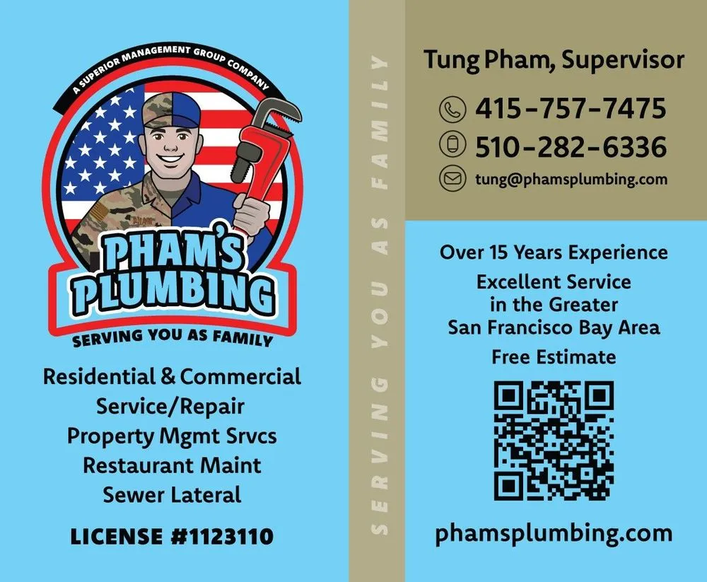 Quality plumbing repair experts serving San Francisco, CA - Pham's Plumbing