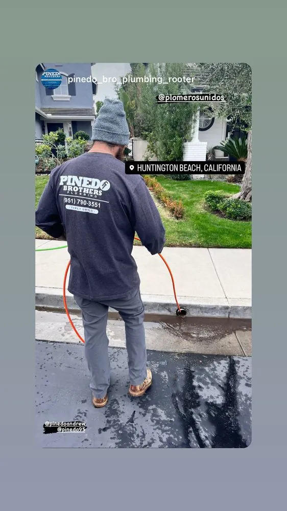 Slide of Pinedo Bro Plumbing Rooter