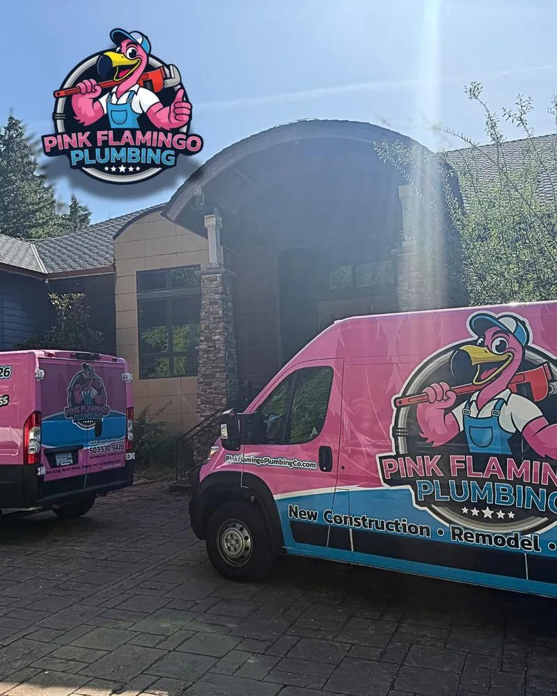 Slide of Pink Flamingo Plumbing