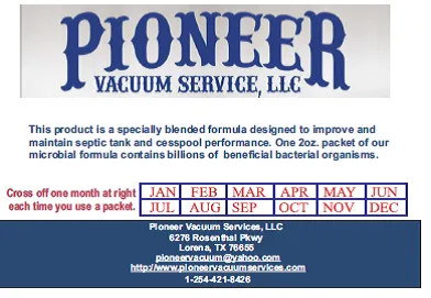 Slide of Pioneer Vacuum Service