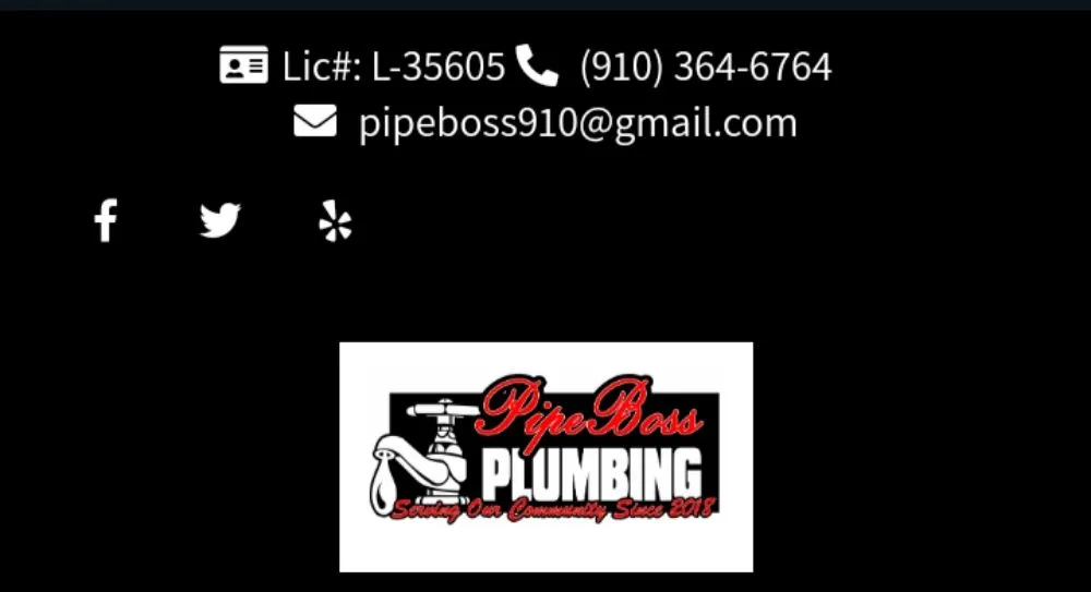 Slide of Pipe Boss Plumbing