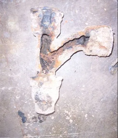 Slide of Pipe Down Slab Leak Repair