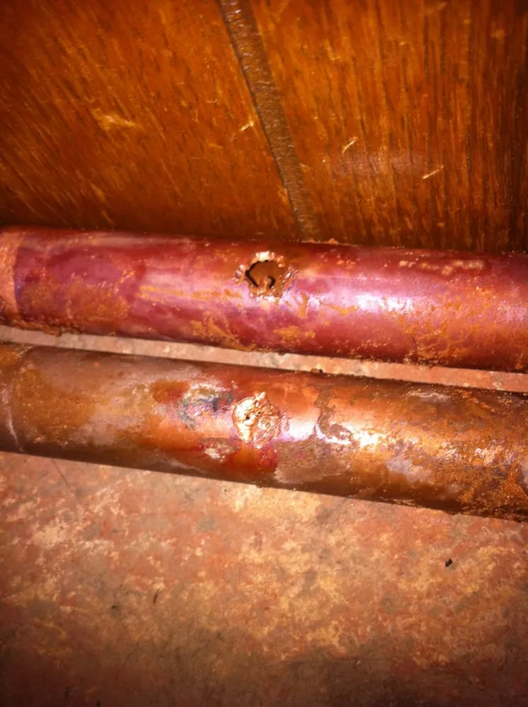 Slide of Pipe Down Slab Leak Repair