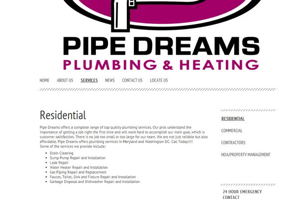 Pipe Dreams Plumbing and Heating LLC