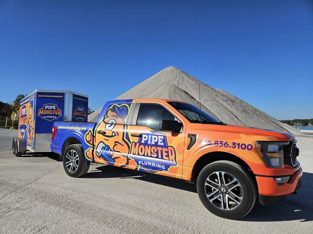 Slide of Pipe Monster Plumbing