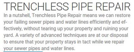 Slide of Pipe Restoration Solutions