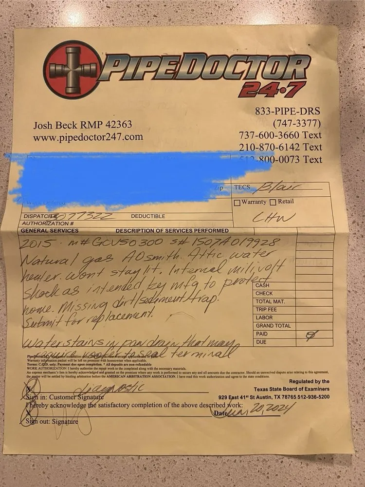 Slide of PipeDoctor 247