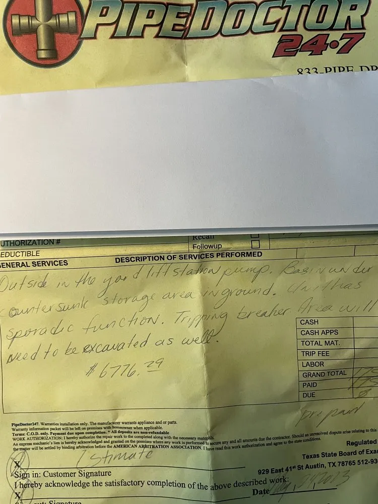 Slide of PipeDoctor 247