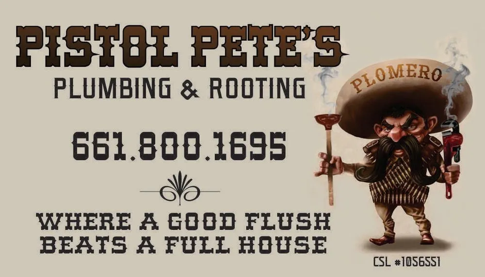 Slide of Pistol Pete’s Plumbing & Rooting