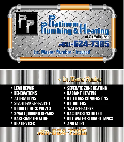 Slide of Platinum Plumbing and Heating of Suffolk Inc.