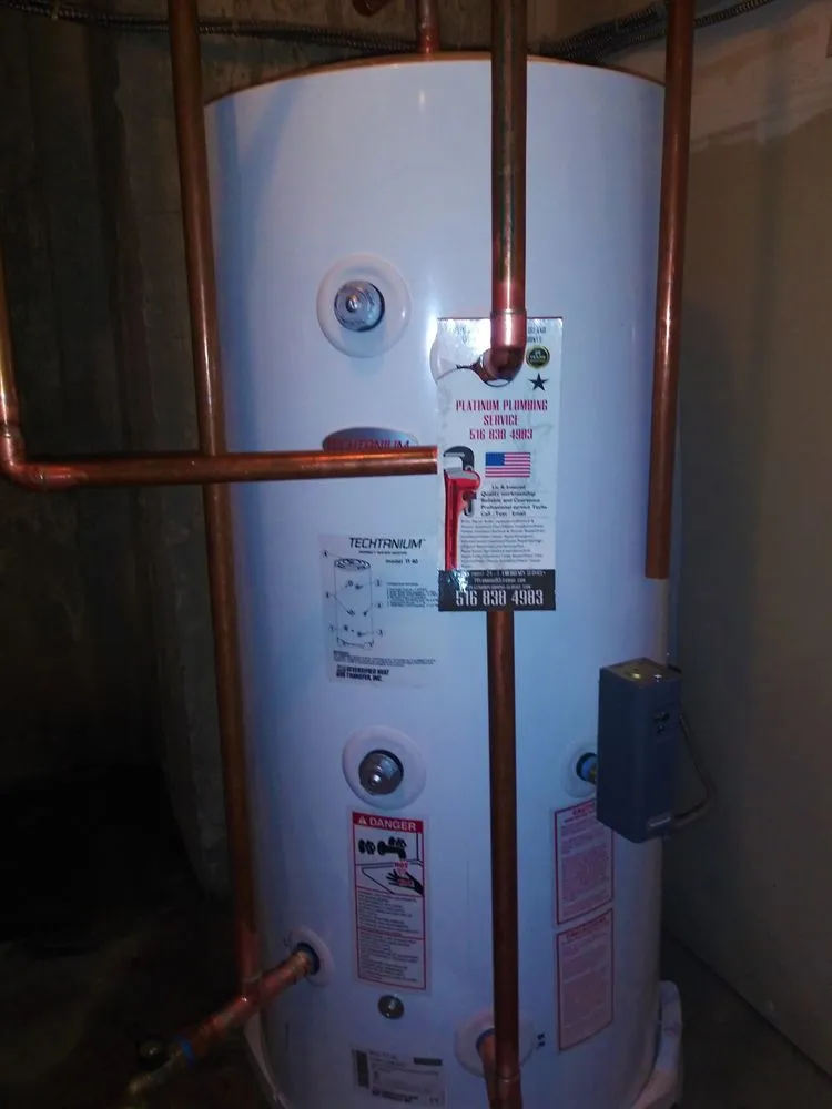 Affordable water heater service in Massapequa, NY by Platinum Plumbing Service
