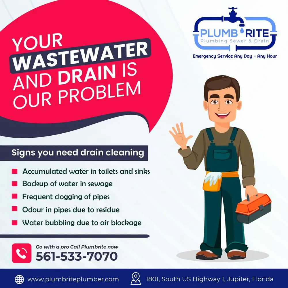 Affordable drain cleaning service in Jupiter, FL - Plumb-Rite Plumbing Sewer & Drain Services