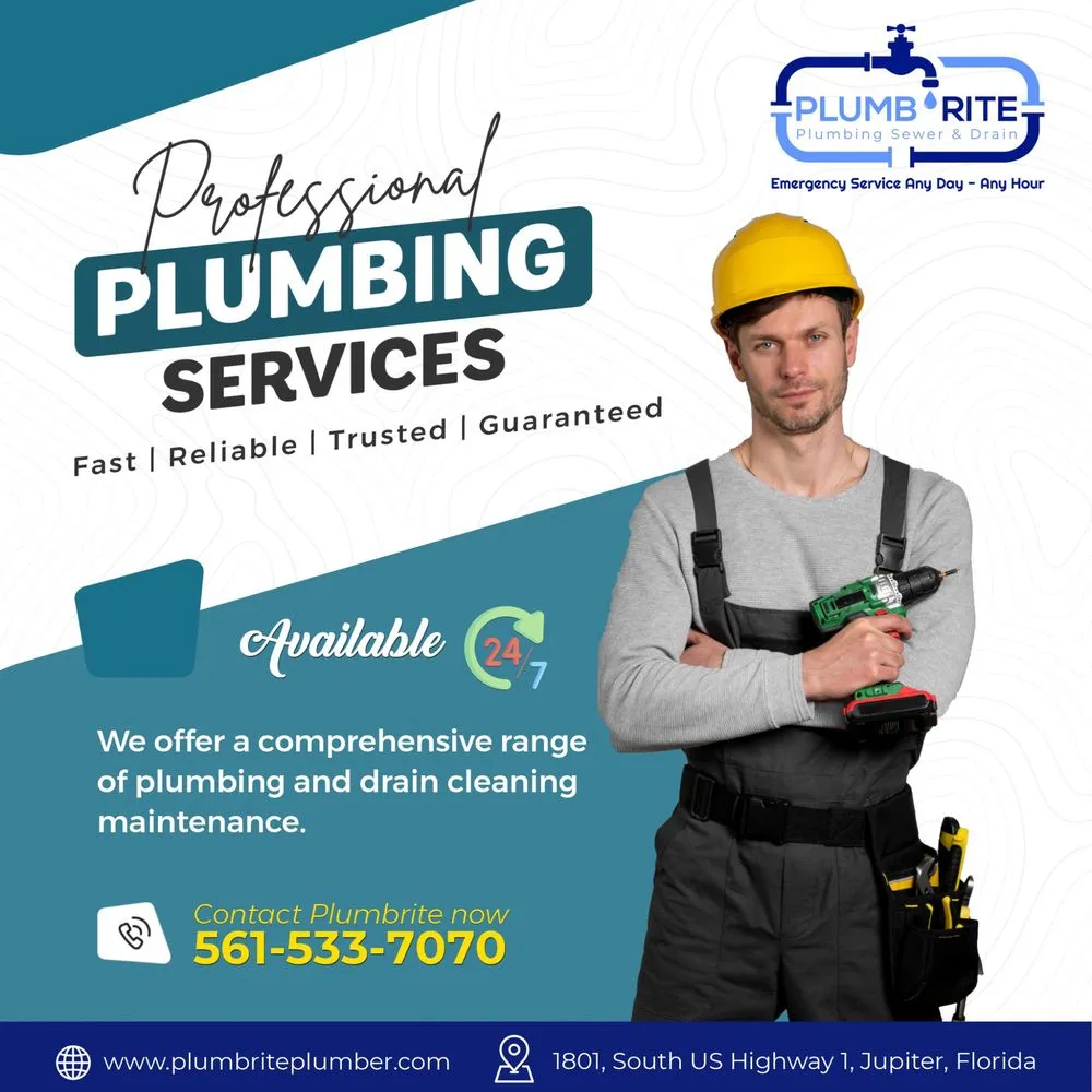 Quality drain cleaning in Jupiter, FL by Plumb-Rite Plumbing Sewer & Drain Services